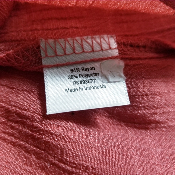 ST. JOHN'S BAY FLOWY OVERSIZED TUNIC BUTTON DOWN BLOUSE SIZE LARGE - Picture 4 of 8